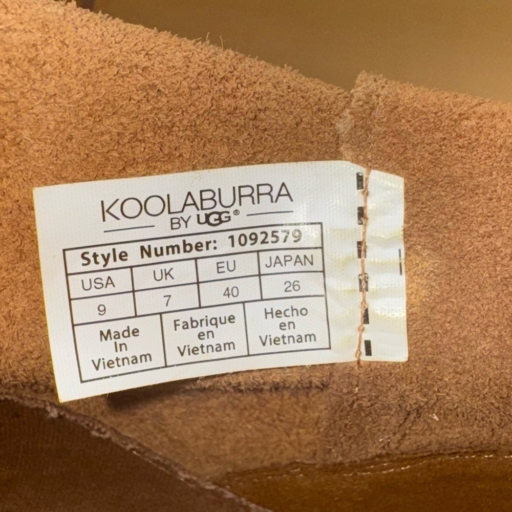 Koolaburra by UGG Skyller Chestnut Suede Ankle Boots, Women's Size 9, EUC - Picture 6 of 9